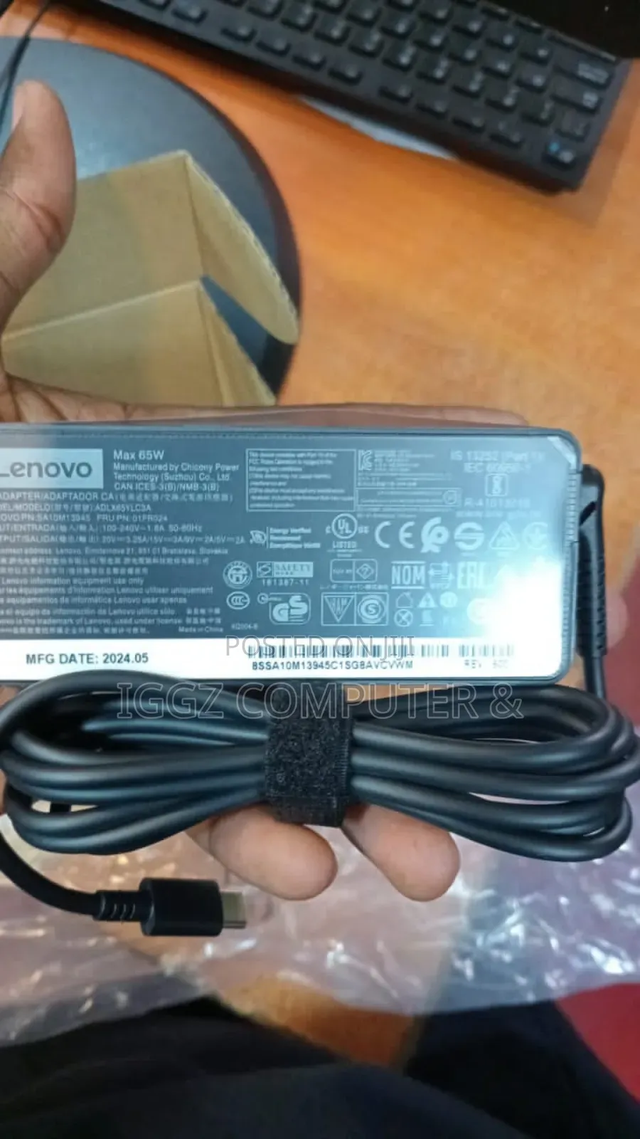 Lenovo Type C Adapter 65 Watts