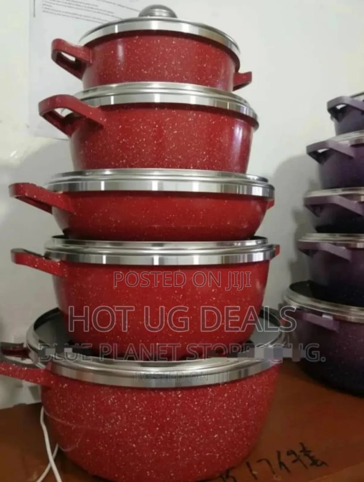 Seeman Granite Non-stick Cooking Pot Set 10 Pcs Cookware Set