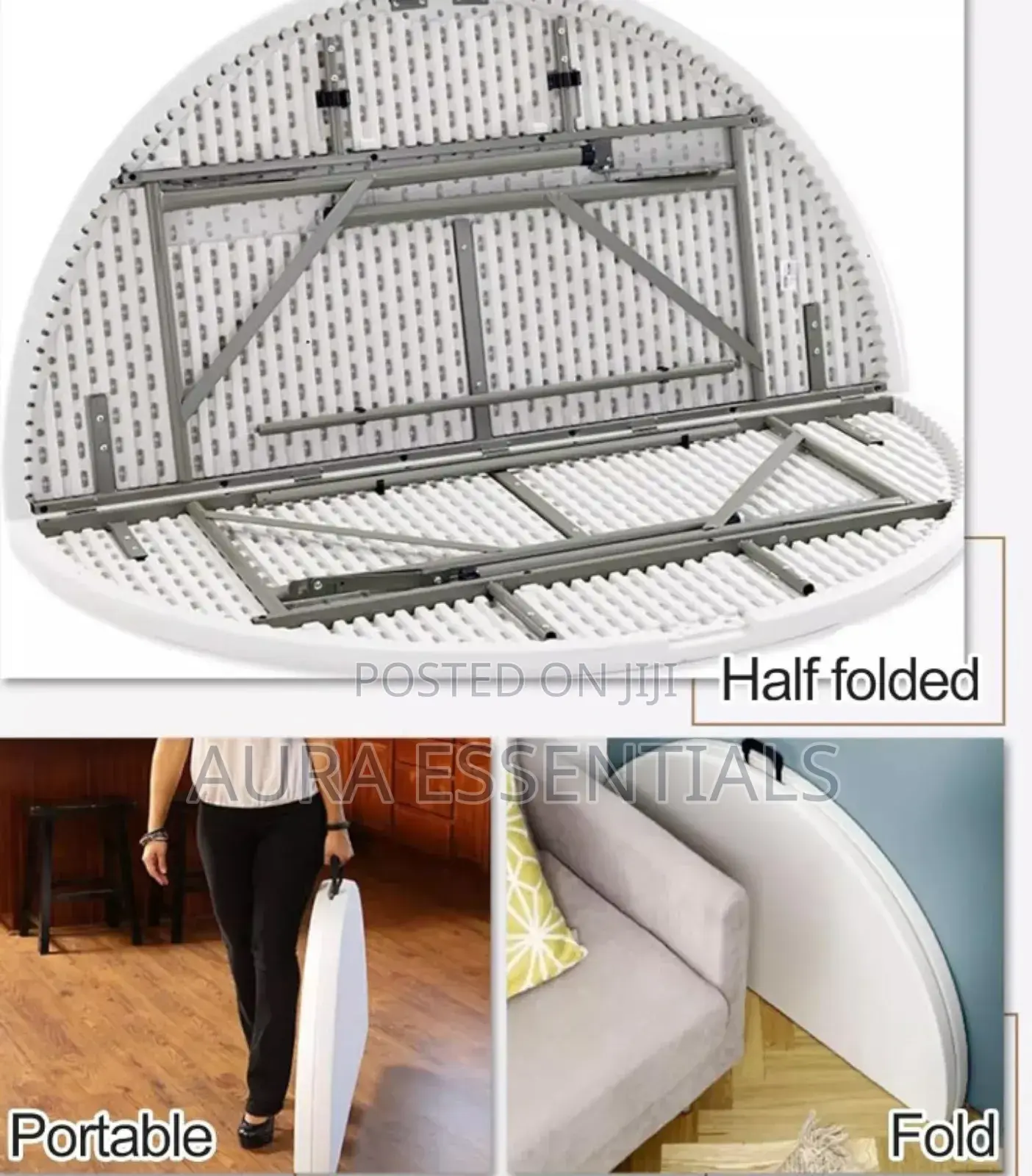 Round, Portable Picnic Table Camping Table