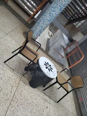 Coffee Plastic Table and Chairs Set