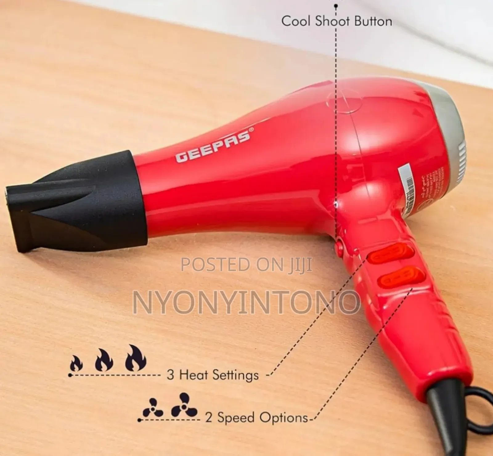 Geepas High-Quality Hai Dryer, 2yrs Warranty Gh-8078