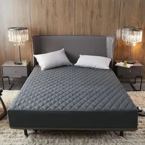 Cotton Waterproof Mattress Protector Dark Gray