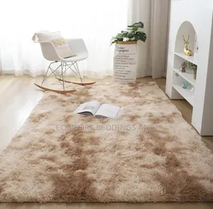 5*6 Fluffy Carpet Light Brown Patched