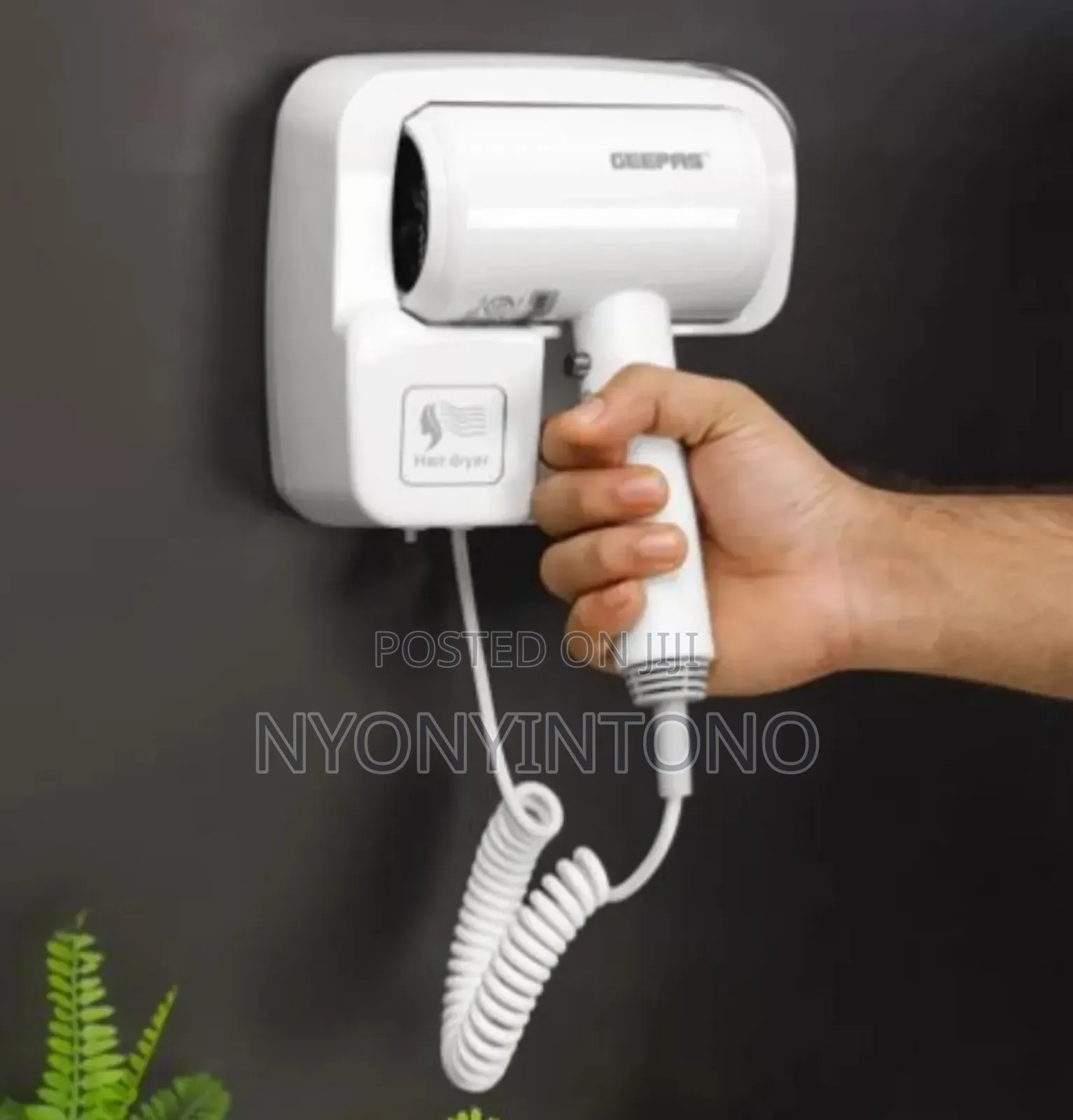 Geepas Wall Mounted Hair Dryer GHD-86073 2yrs Warranty