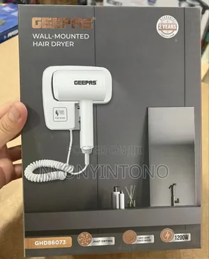 Geepas Top-Quality Wall Mounted Hair Dryer GHD-86073