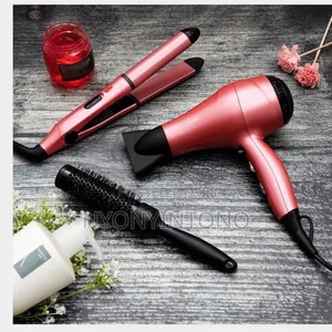 Geepas 4in1 Hair Kit Dryer,Curler,Straightener Bag Ghf86054
