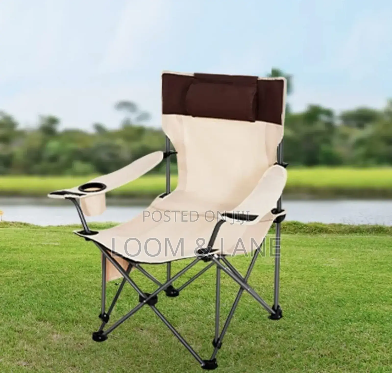 High Back Beach Chair With Cup Holder