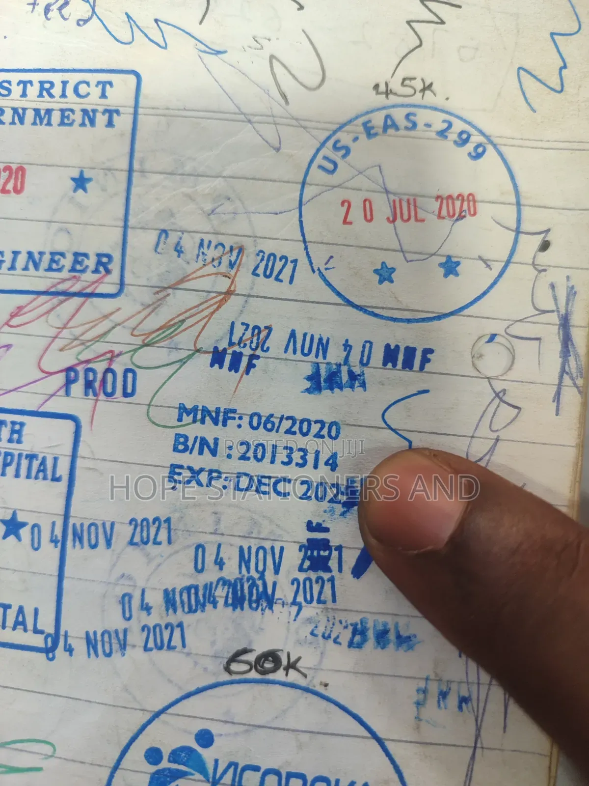 Batch No. Mfg Expiry Date Stamp