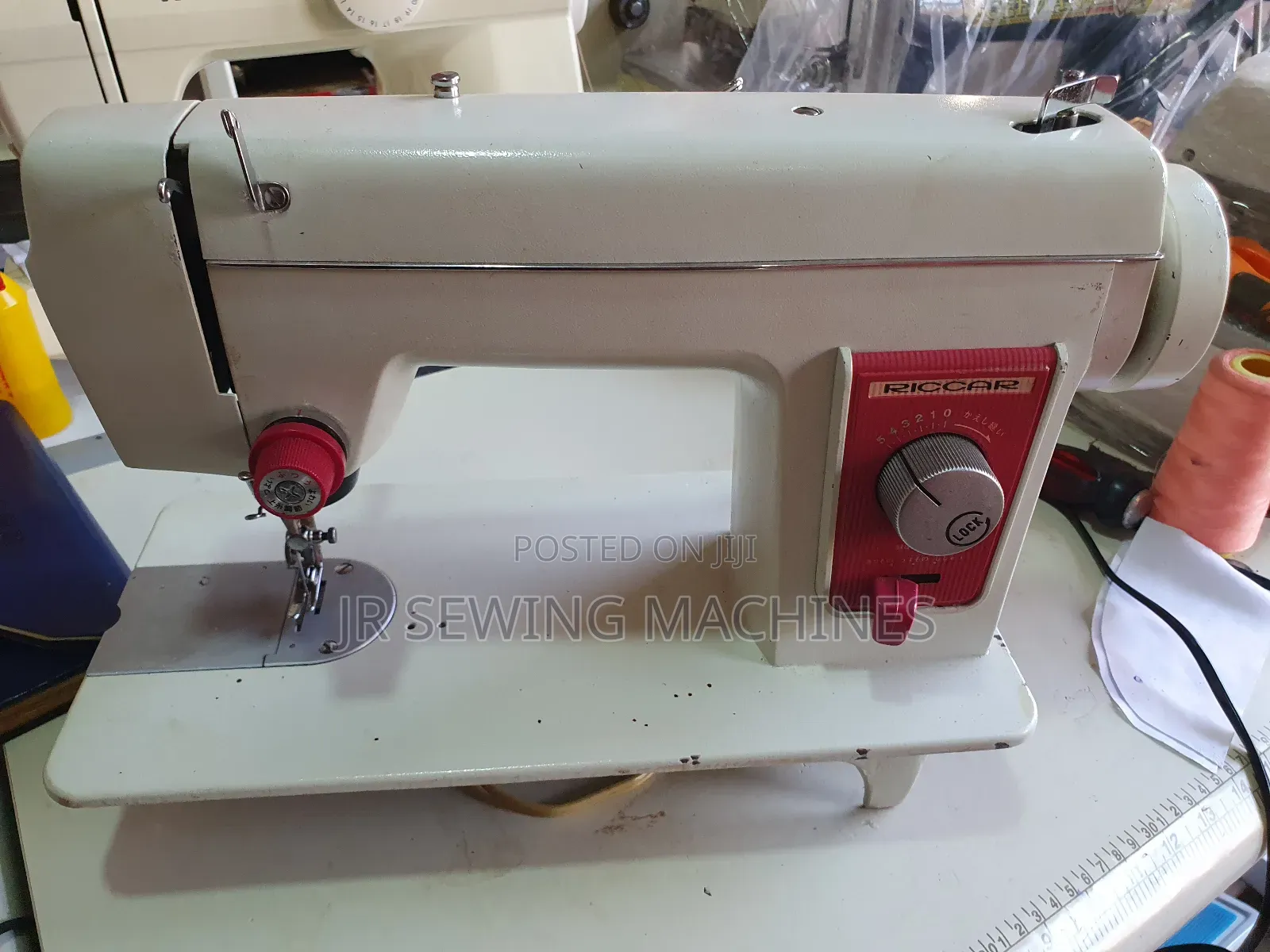 White Riccar Japan Straight Sewing Machine