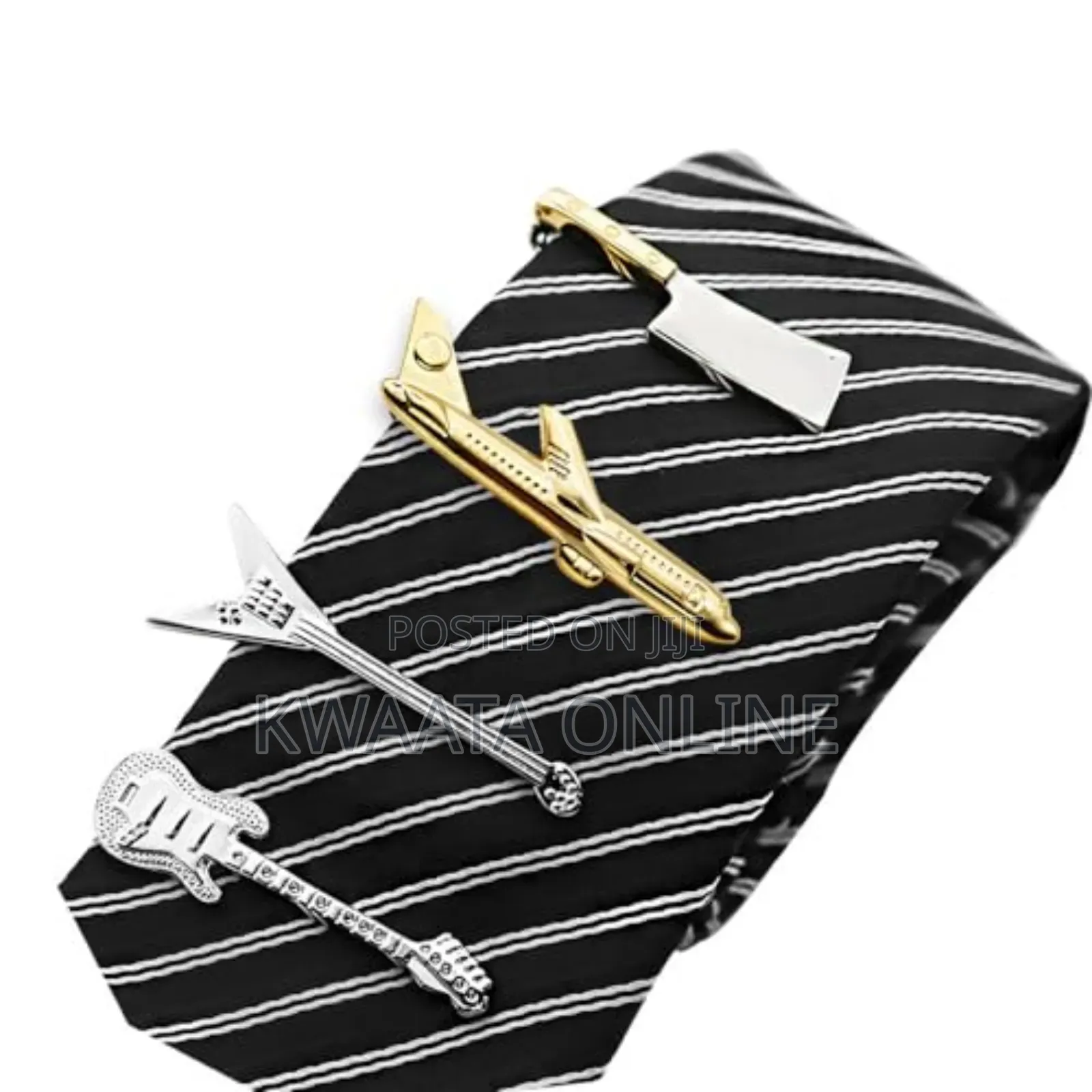 Tie Clips for Men Unique Set,Tie Bar Silver and Gold