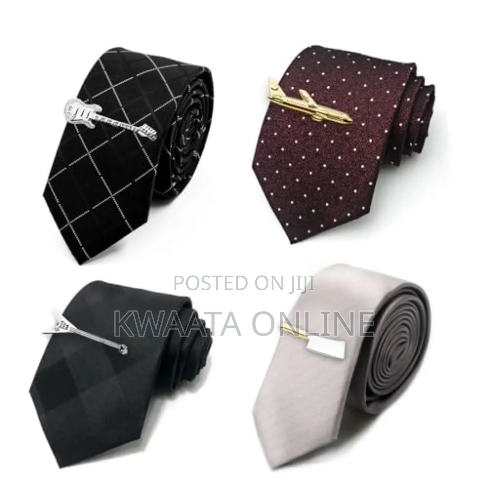 Tie Clips for Men Unique Set,Tie Bar Silver and Gold