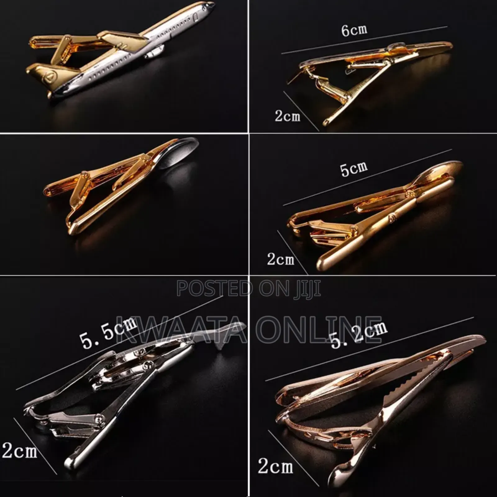 Tie Clips for Men Unique Set,Tie Bar Silver and Gold