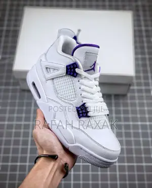 Original Air Jordan 4 Retro “Metallic Pack Purple” Sneakers
