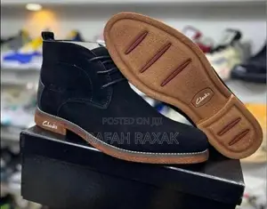 Original Men’S Super Classic Clarks Black Suede Boots
