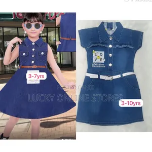 3-10yrs Girl's Jean Dresses