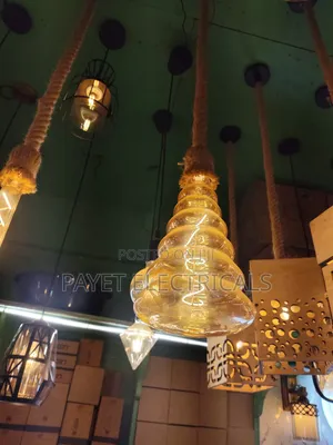 Filament Bulb With Rope Pendant Holder
