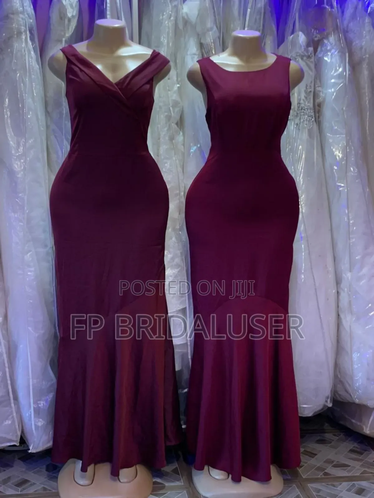Bridesmaids Dresses for Hire Maroon 6pcs