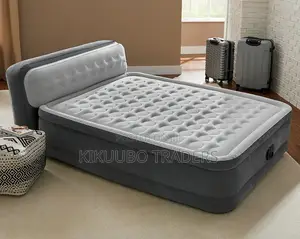 Intex Ultra Plush Inflatable Air Mattress With Headboard