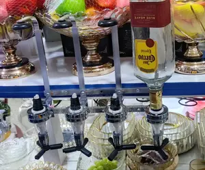 Wall Mount 4 Bottle Liquor Dispenser