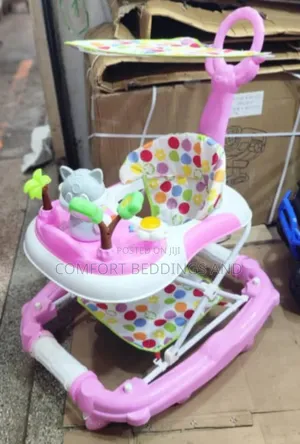 Dotted Baby Walker Pink