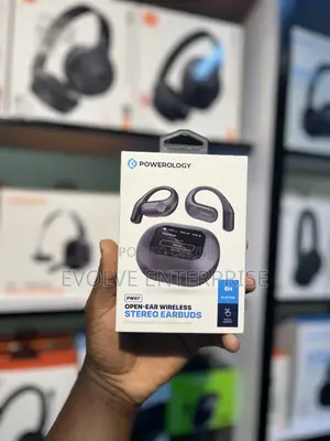 Powerology Air Conduction Earbuds and Case With Display