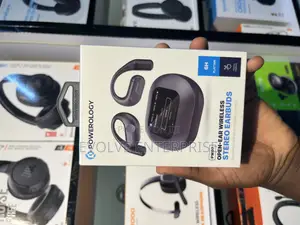 Powerology Air Conduction Earbuds and Case With Display