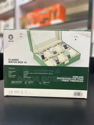 Green Lion Classic Watch Box 10 Slots With Glass