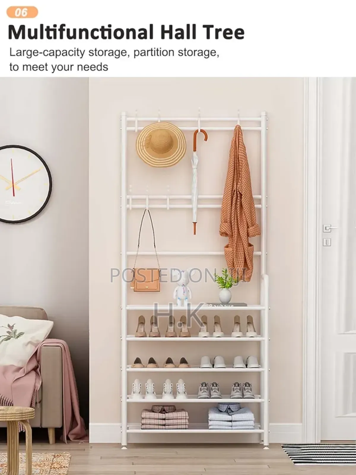 Multi-Functional Shoe and Hat Rack.