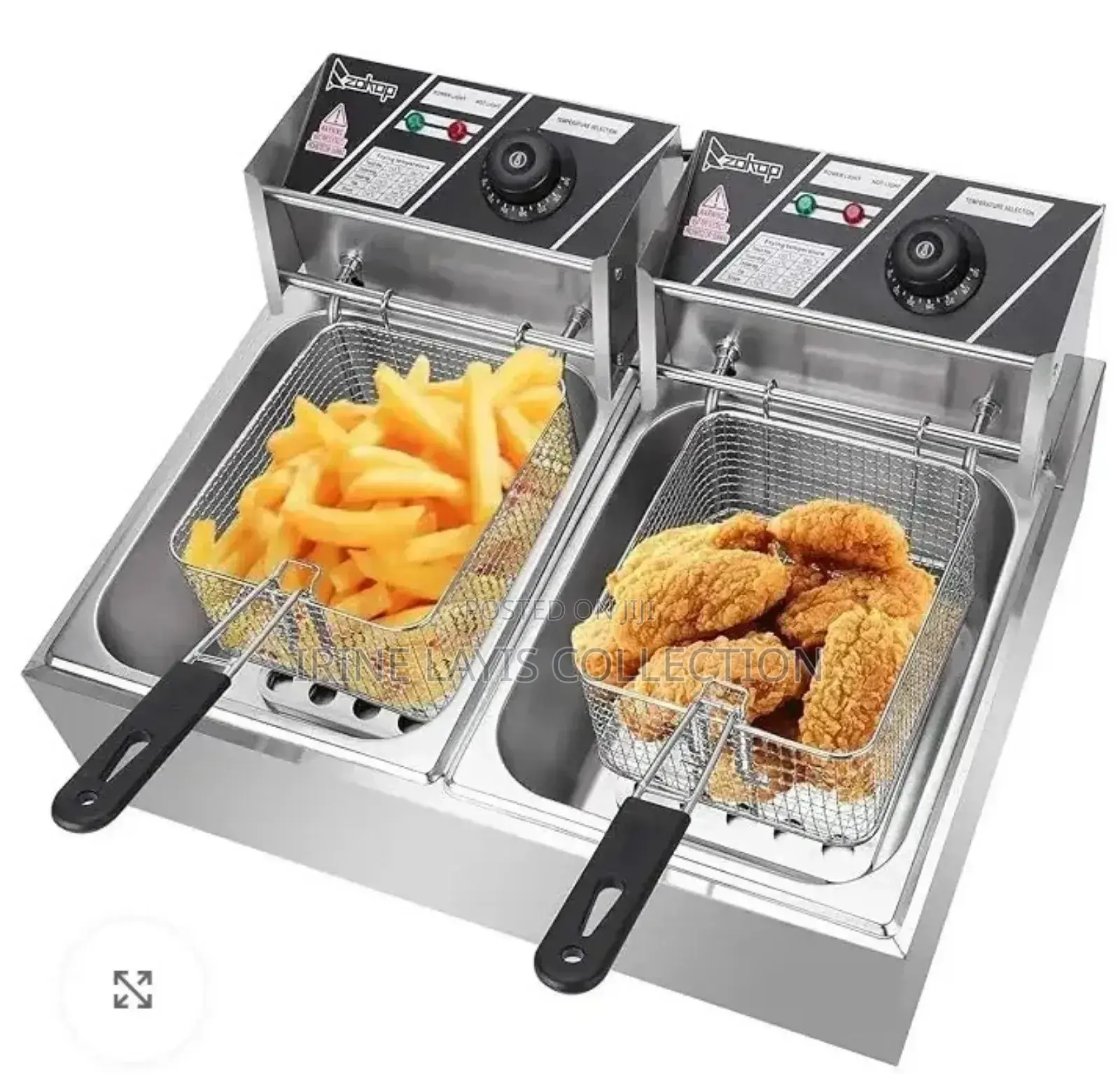 12l Pixel Double Commercial Deep Fryer