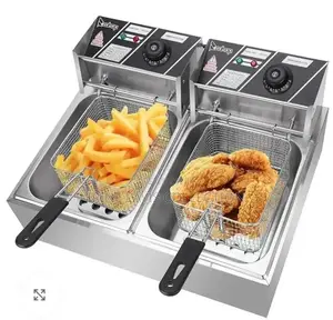 12l Pixel Double Commercial Deep Fryer
