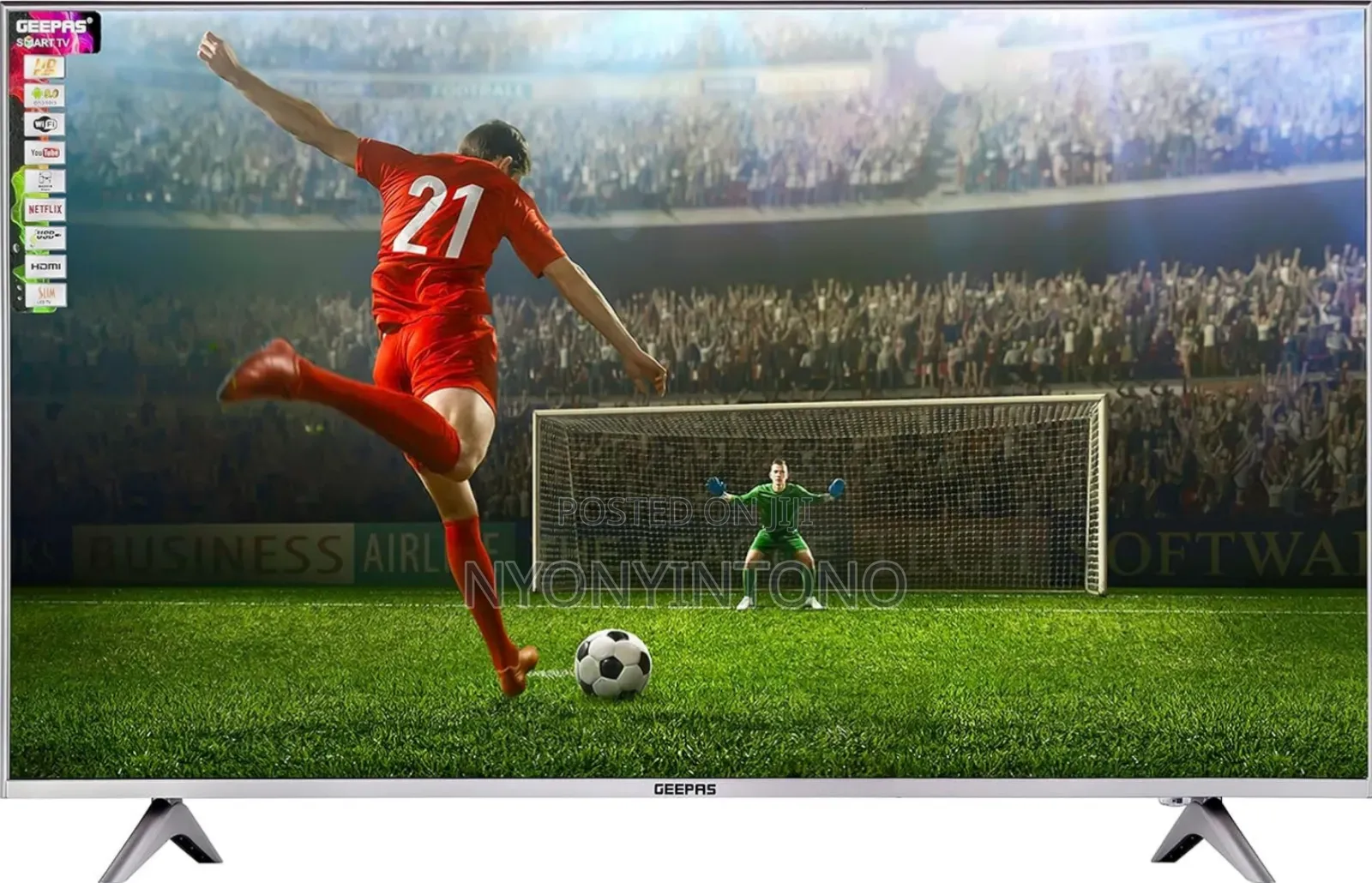 Geepas 43" Smart Android Tv, Inbuilt Free to Air Decorder