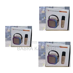 Kids Lightup Karaoke Speaker, 2 Microphones -