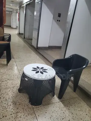 Plastic Center Table and Plastic Sofa Chair
