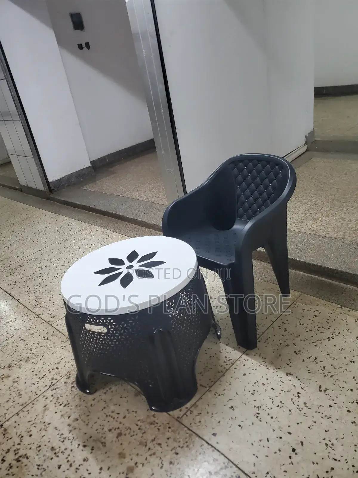 Plastic Center Table and Plastic Sofa Chair