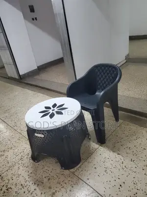 Plastic Center Table and Plastic Sofa Chair
