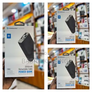 Powerology 20000mah Retractable Cable Power Bank