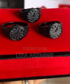 Luxurious Black Watch Rings