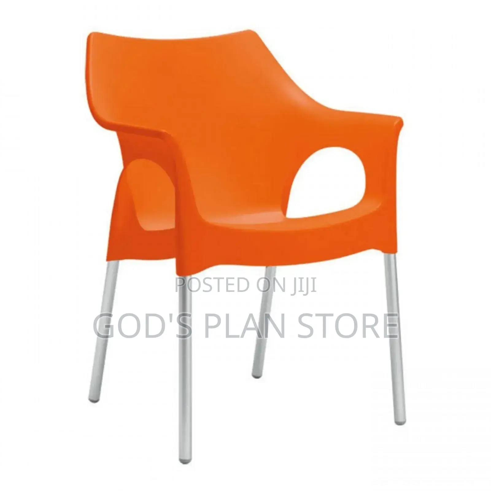 Stacked Steel Legs Plastic Chairs