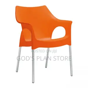 Stacked Steel Legs Plastic Chairs