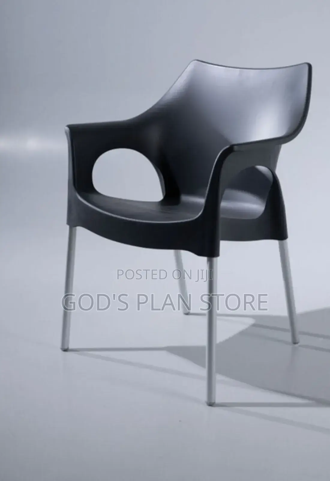 Plain Black Hotel Plastic Chairs