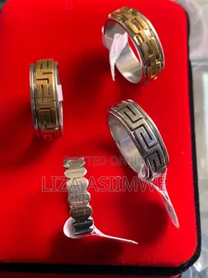 Designer Rings With Greek Key ( Versace)