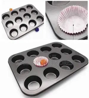 12 Holes Nonstick Muffin Cupcake Baking Trays