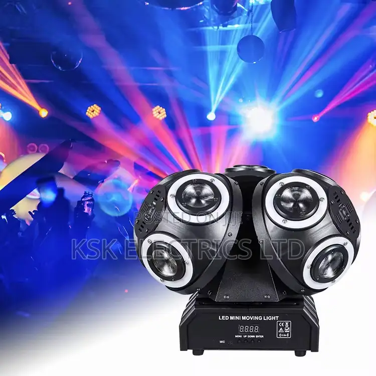 RGBWW 4in1 Party Rotating Head Strobe Laser Beam