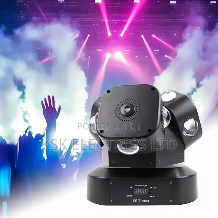 Scanner Light Dj Strobe Stage Light 3 Heads Rotating Moving