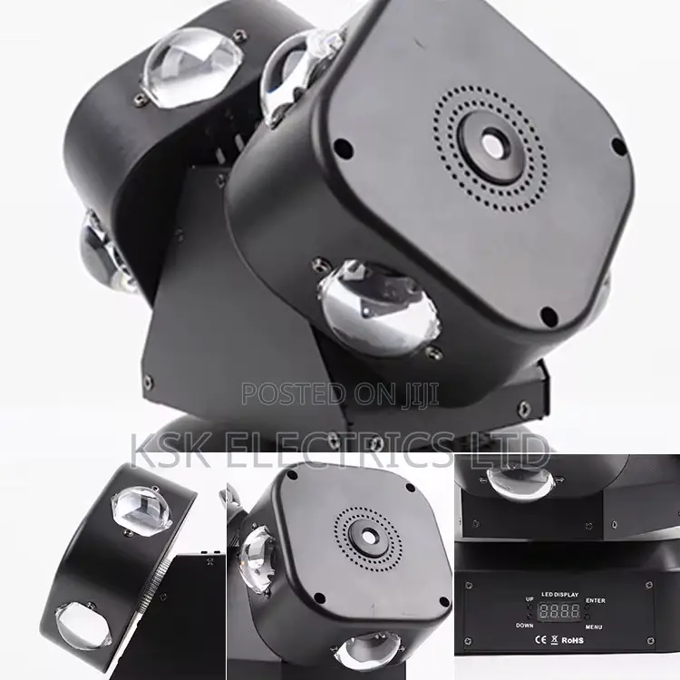 Scanner Light Dj Strobe Stage Light 3 Heads Rotating Moving