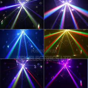 Scanner Light Dj Strobe Stage Light 3 Heads Rotating Moving