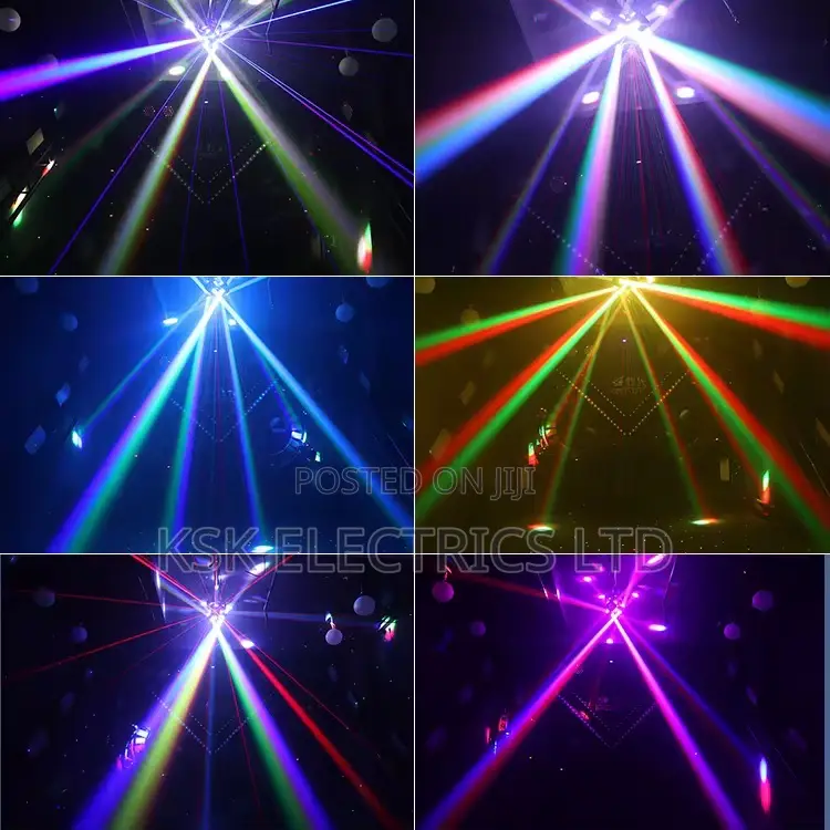 Scanner Light Dj Strobe Stage Light 3 Heads Rotating Moving