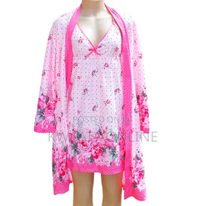 Women’S Nightwear Floral Print Intimate Dress 100% Cotton