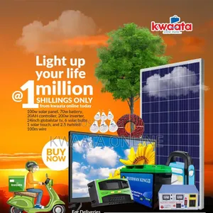 Solar Power System With Solar Tv, Panel, Battery and More