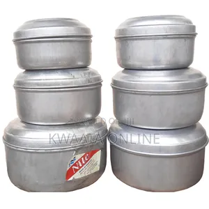 6 Pcs Aluminum Metallic Food Cook, Storage, Preserving Box